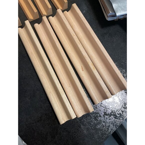 Scrabble Game Wooden Tile Holders Two Sets of 4 - Picture 2 of 5